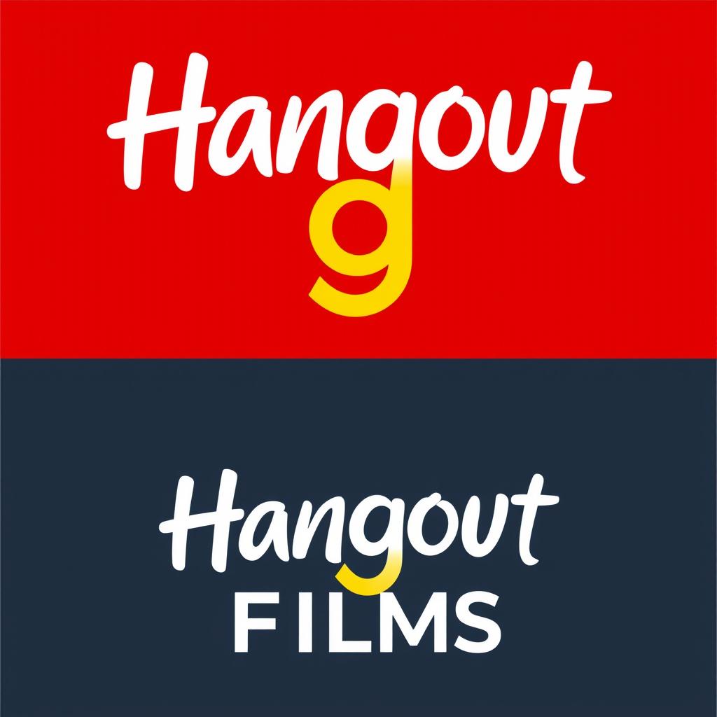 A brand new wordmark logo for a modern film production house studio named 'Hangout Films'