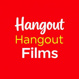 A brand new logo design for a modern film production house studio named 'Hangout Films'