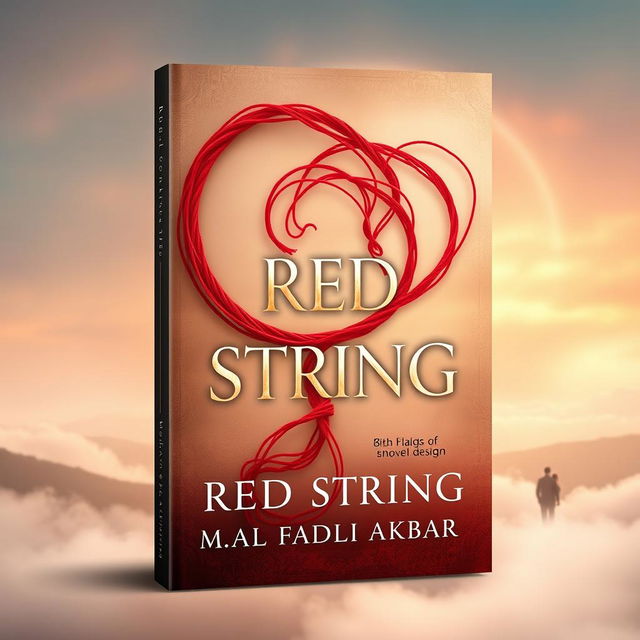 A stunning novel cover design for 'RED STRING' by M