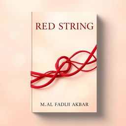 A visually striking A4 book cover design for the novel 'RED STRING' by M