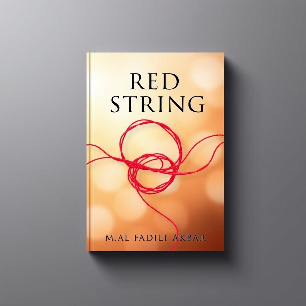 A visually striking A4 book cover design for the novel 'RED STRING' by M