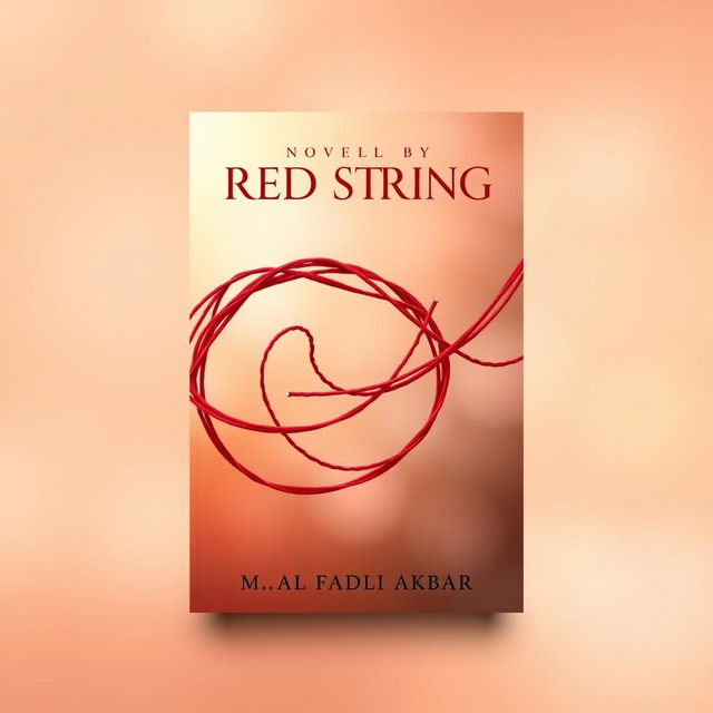 A visually striking A4 book cover design for the novel 'RED STRING' by M