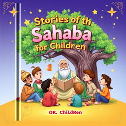 A colorful and engaging book cover design for 'Stories of the Sahaba for Children'