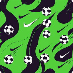 A sleek and modern design featuring a football pattern inspired by Nike's iconic style, showcasing dynamic lines and bold colors