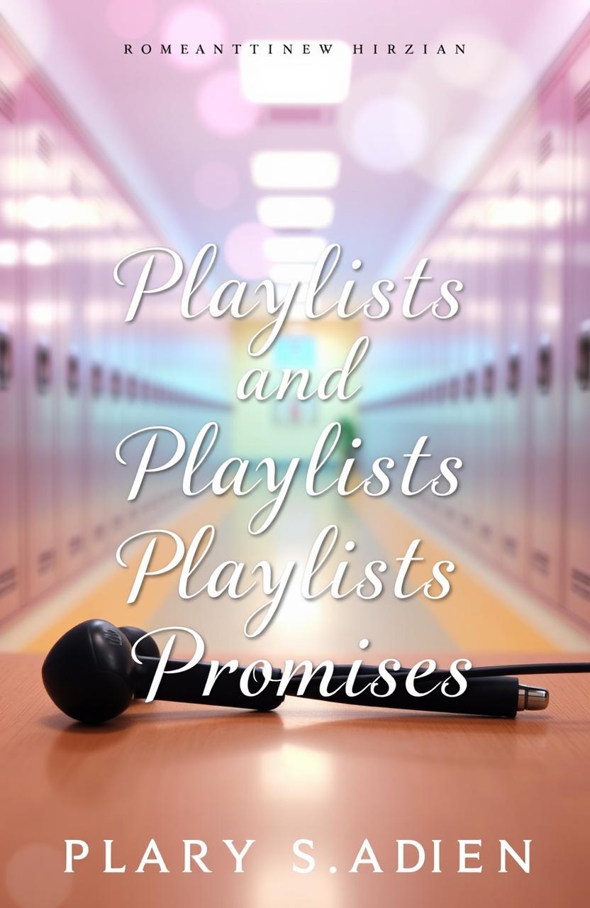A romantic young adult book cover for 'Playlists and Promises'