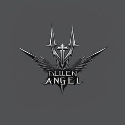 A high-resolution digital art logo for a metal core band 'Fallen Angel'