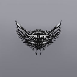 A high-resolution digital art logo for a metal core band 'Fallen Angel'