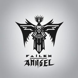 A high-resolution digital art logo for a metal core band 'Fallen Angel'