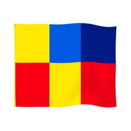 A vibrant and accurate depiction of the Romanian flag, featuring three vertical stripes in blue, yellow, and red