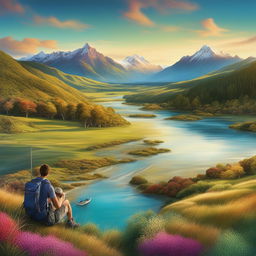 A digital art image advertising a nature adventure holiday in New Zealand