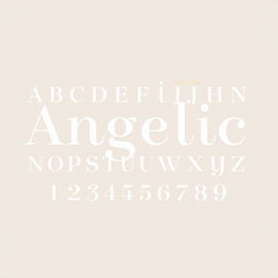 A stylish font set designed with a 'modern-angelic-minimalism' theme, characterized by clean lines and ethereal simplicity