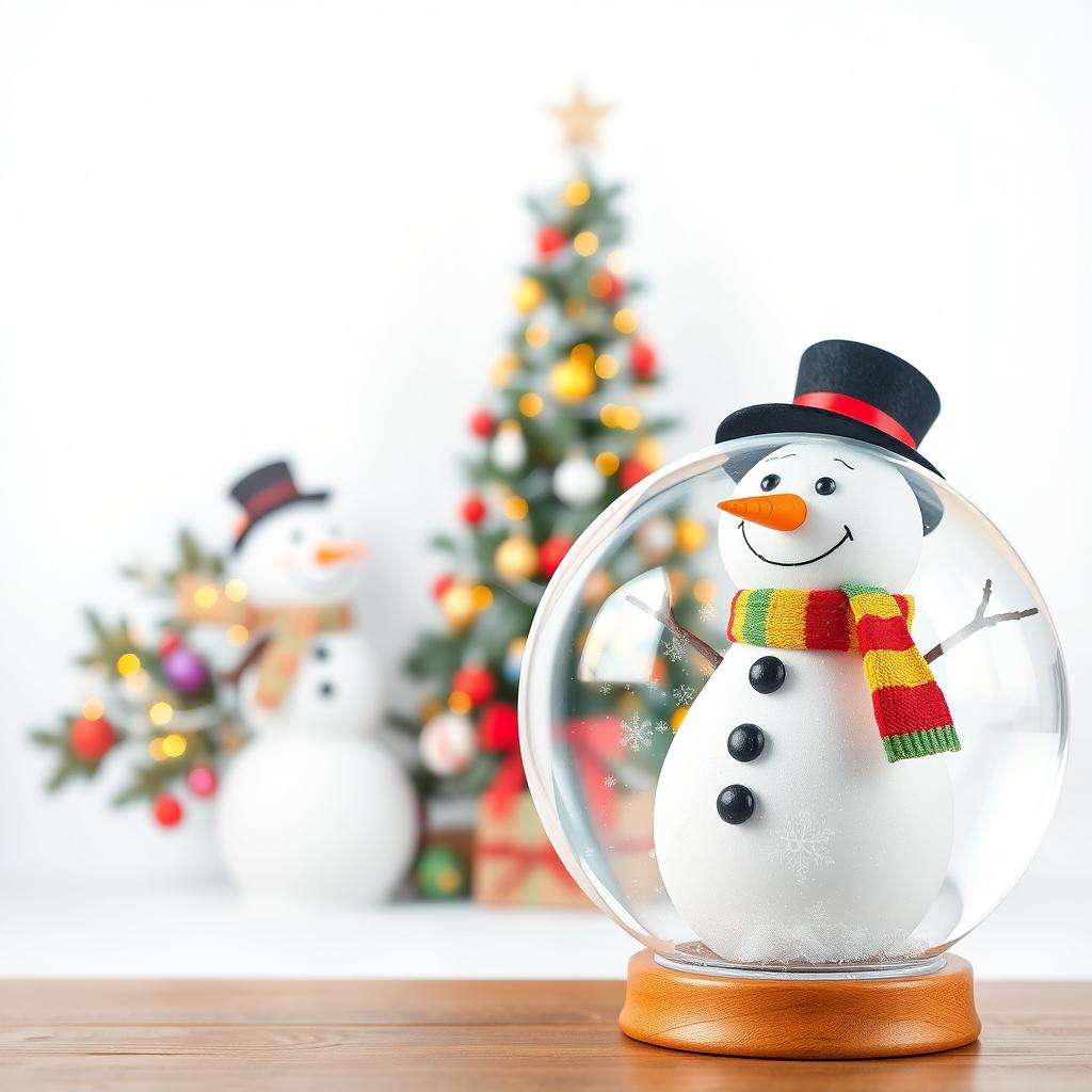 A large white background featuring a beautifully decorated Christmas tree with colorful ornaments and twinkling lights