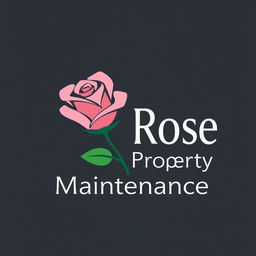 A professional and modern logo design for 'Rose Property Maintenance'