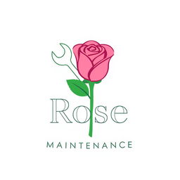A professional and modern logo design for 'Rose Property Maintenance'