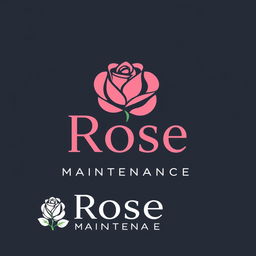 A professional and modern logo design for 'Rose Property Maintenance'