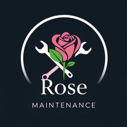 A professional and modern logo design for 'Rose Property Maintenance'