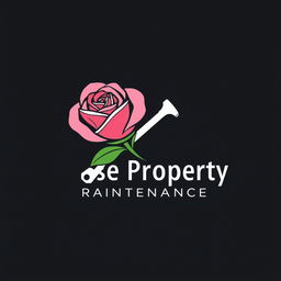 A sleek and professional logo design for 'Rose Property Maintenance'