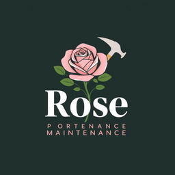 A distinctive and elegant logo design for 'Rose Property Maintenance'
