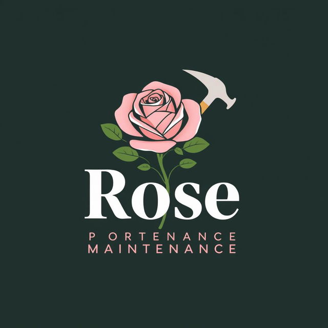 A distinctive and elegant logo design for 'Rose Property Maintenance'