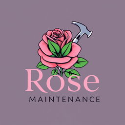A distinctive and elegant logo design for 'Rose Property Maintenance'