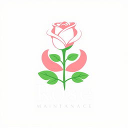 A sophisticated logo design for 'Rose Property Maintenance', featuring a beautifully stylized rose combined with essential maintenance tools like a tool belt or hammer and saw