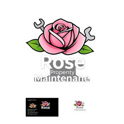 An eye-catching logo design for 'Rose Property Maintenance'