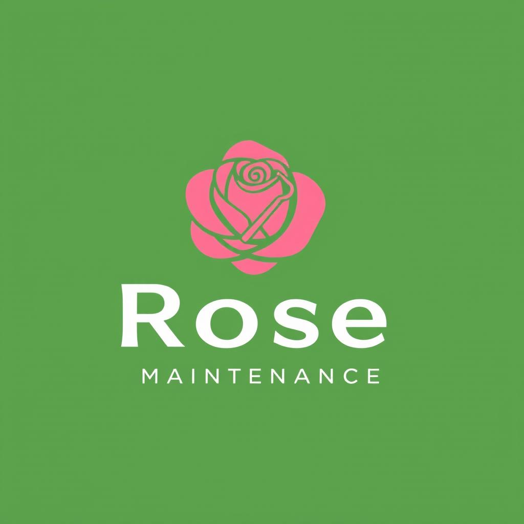 A creative and professional logo design for 'Rose Property Maintenance'