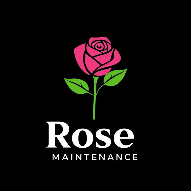 A creative and professional logo design for 'Rose Property Maintenance'