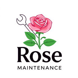 A creative and professional logo design for 'Rose Property Maintenance'