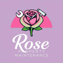 A creative and professional logo design for 'Rose Property Maintenance'