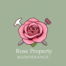 A sophisticated and captivating logo design for 'Rose Property Maintenance'