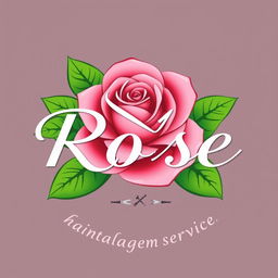 An elegant and eye-catching logo design for 'Rose Home and Garden Maintenance Services'