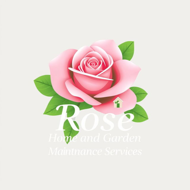 A refined and attractive logo design for 'Rose Home and Garden Maintenance Services'