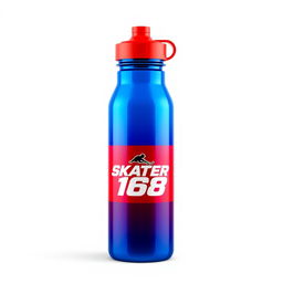 A sleek, modern bottle design featuring the logo 'SKATER168' prominently displayed on the front