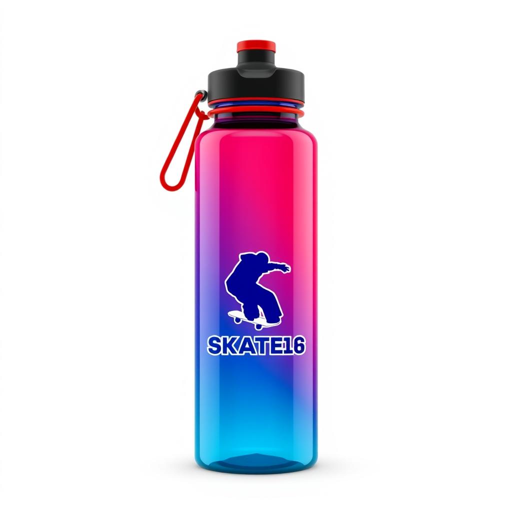 A sleek, modern bottle design featuring the logo 'SKATER168' prominently displayed on the front