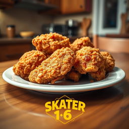 A delicious serving of KFC-style fried chicken presented on a classic plate