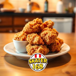 A delicious serving of KFC-style fried chicken presented on a classic plate