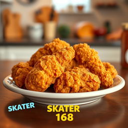 A delicious serving of KFC-style fried chicken presented on a classic plate