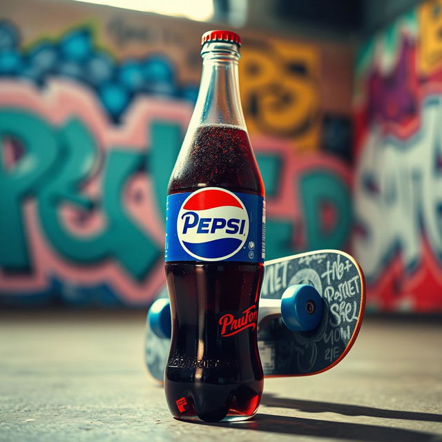 A visually appealing image of a Pepsi bottle, prominently featuring the Pepsi logo