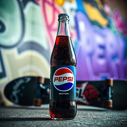 A visually appealing image of a Pepsi bottle, prominently featuring the Pepsi logo