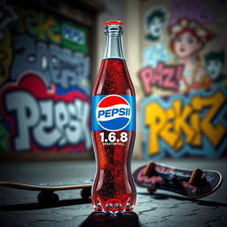 A creatively designed image of a Pepsi bottle, featuring the word 'Skater 1