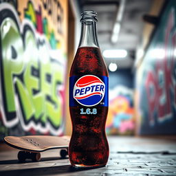 A creatively designed image of a Pepsi bottle, featuring the word 'Skater 1