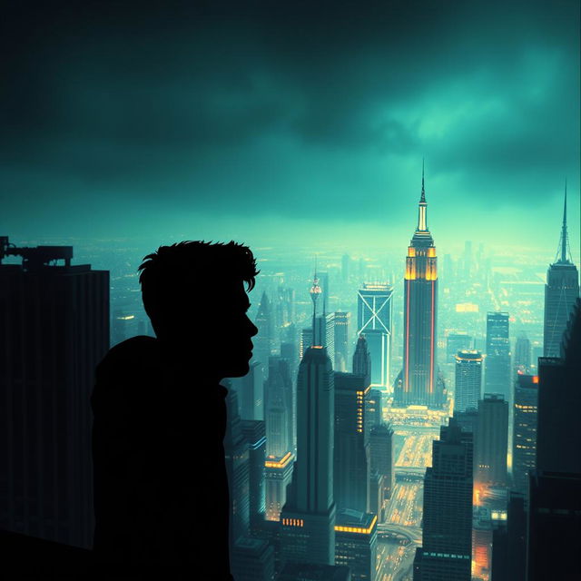 A movie poster for a romance and science fiction film set against a futuristic dystopian background