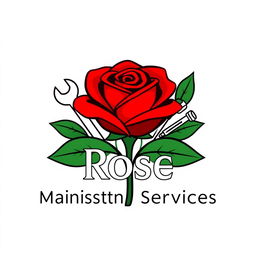 A distinctive logo design for 'Rose Maintenance Services'