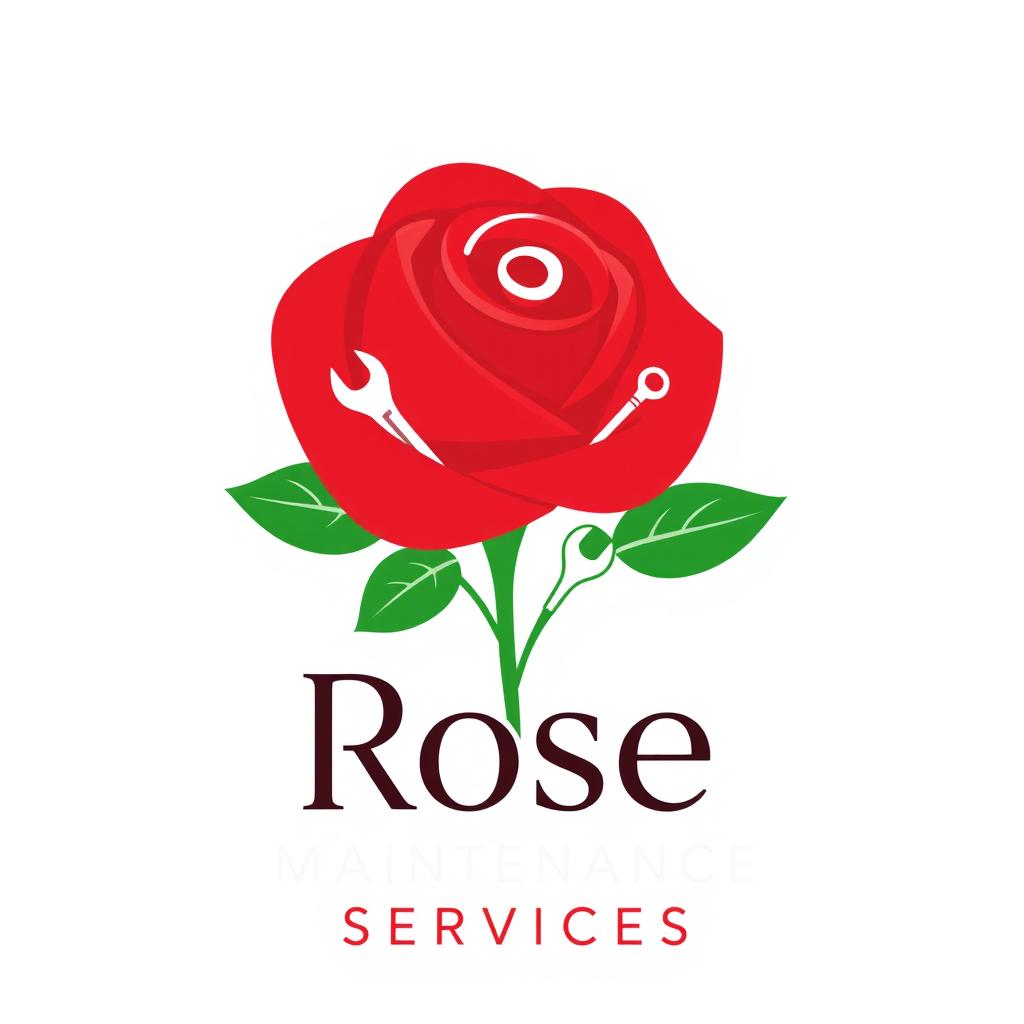 A distinctive logo design for 'Rose Maintenance Services'