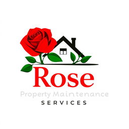 A sophisticated logo design for 'Rose Property Maintenance Services'