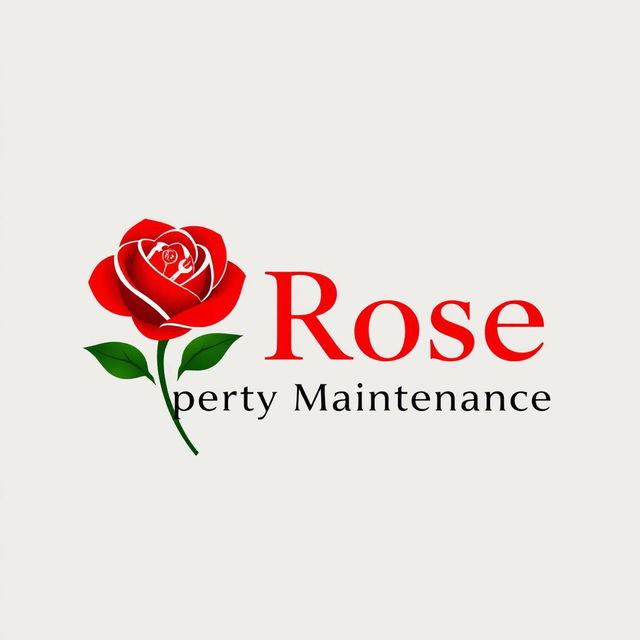 A sophisticated logo design for 'Rose Property Maintenance Services'