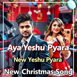 An engaging YouTube video thumbnail for 'Aya Yeshu Pyara - New Christmas Song'