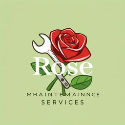 A stylish and professional logo design for 'Rose Property Maintenance Services'