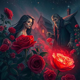 In a mystical rose village enveloped in the beauty and fragrance of blooming roses, a painter named Selena arrives, searching for inspiration